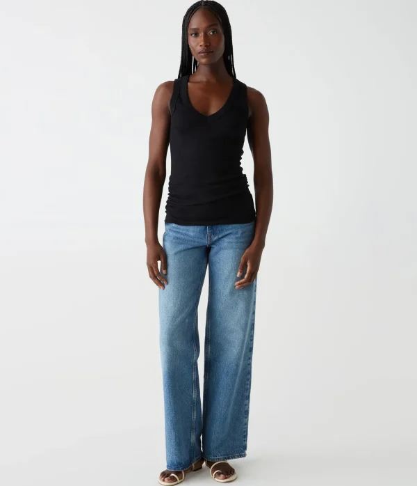 Michael Stars Blanche Ribbed Tank- Tank Tops | Ultra Rib T-Shirts