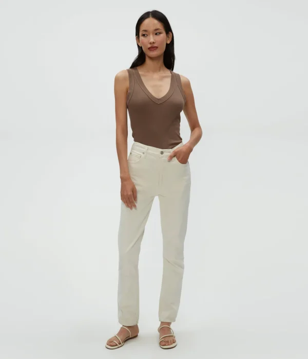 Michael Stars Blanche Ribbed Tank- Tank Tops | Ultra Rib T-Shirts