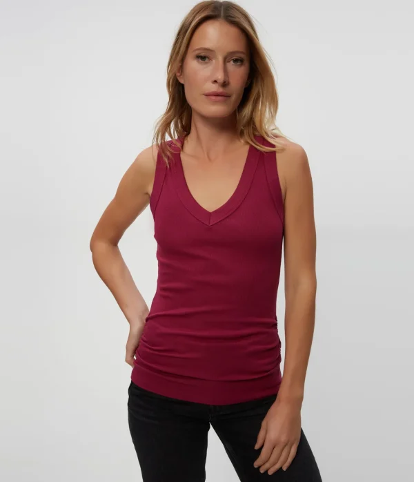 Michael Stars Blanche Ribbed Tank- Tank Tops | Ultra Rib T-Shirts