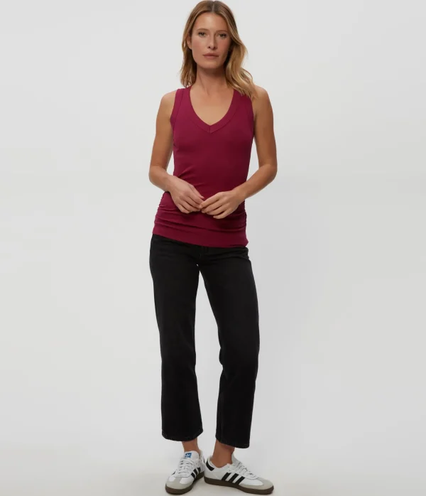 Michael Stars Blanche Ribbed Tank- Tank Tops | Ultra Rib T-Shirts