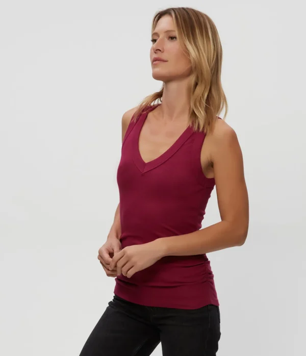 Michael Stars Blanche Ribbed Tank- Tank Tops | Ultra Rib T-Shirts