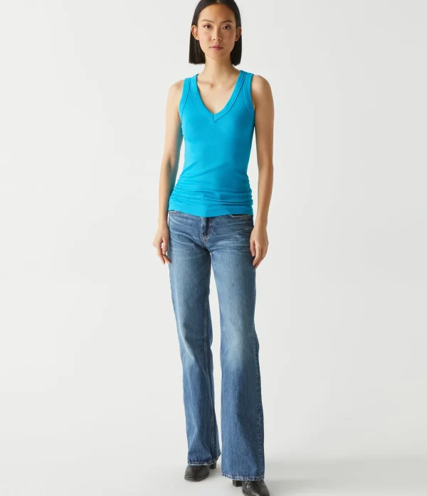 Michael Stars Blanche Ribbed Tank- Tank Tops | Ultra Rib T-Shirts