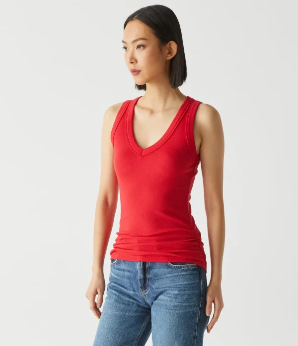 Michael Stars Blanche Ribbed Tank- Tank Tops | Ultra Rib T-Shirts