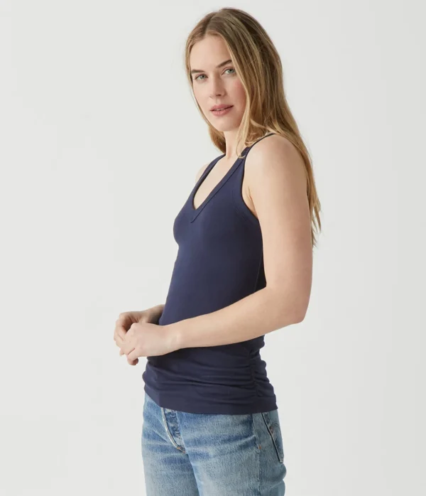 Michael Stars Blanche Ribbed Tank- Tank Tops | Ultra Rib T-Shirts