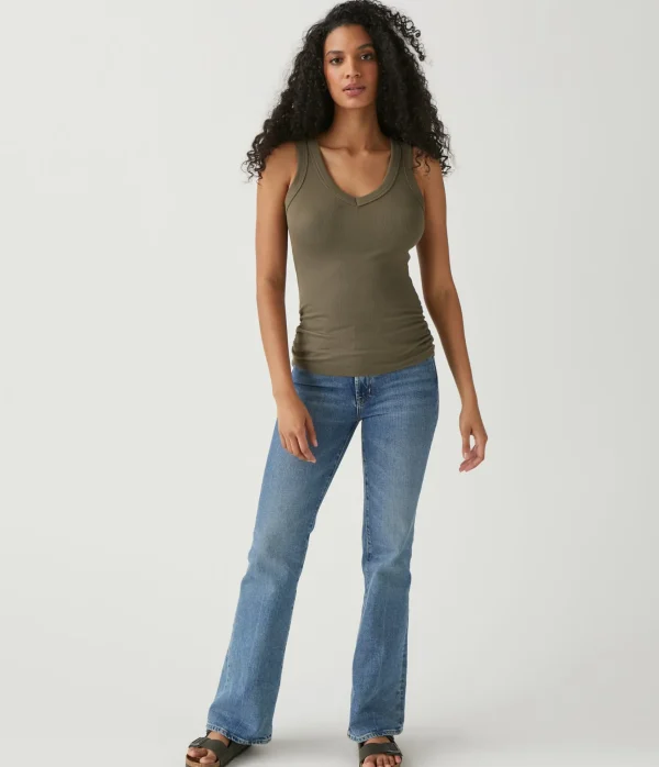 Michael Stars Blanche Ribbed Tank- Tank Tops | Ultra Rib T-Shirts