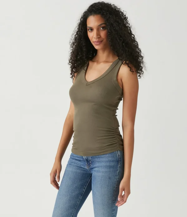 Michael Stars Blanche Ribbed Tank- Tank Tops | Ultra Rib T-Shirts