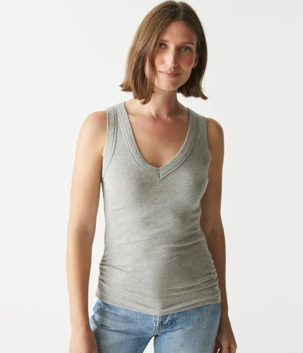 Michael Stars Blanche Ribbed Tank- Tank Tops | Ultra Rib T-Shirts