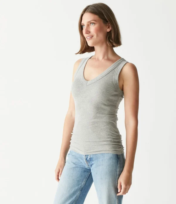 Michael Stars Blanche Ribbed Tank- Tank Tops | Ultra Rib T-Shirts