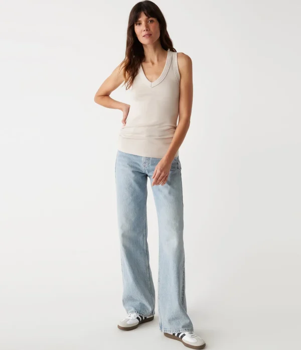 Michael Stars Blanche Ribbed Tank- Tank Tops | Ultra Rib T-Shirts