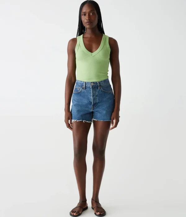 Michael Stars Blanche Ribbed Tank- Tank Tops | Ultra Rib T-Shirts