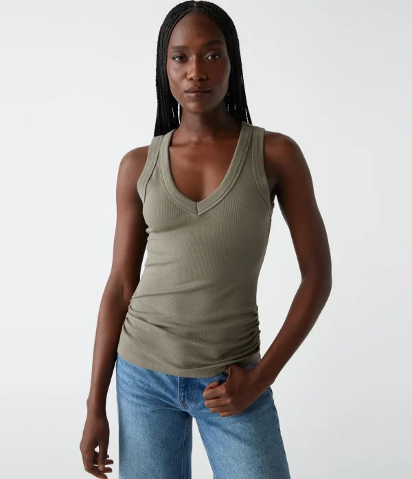 Michael Stars Blanche Ribbed Tank- Tank Tops | Ultra Rib T-Shirts