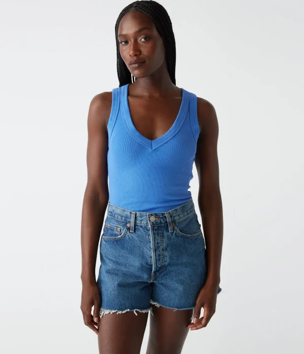 Michael Stars Blanche Ribbed Tank- Tank Tops | Ultra Rib T-Shirts