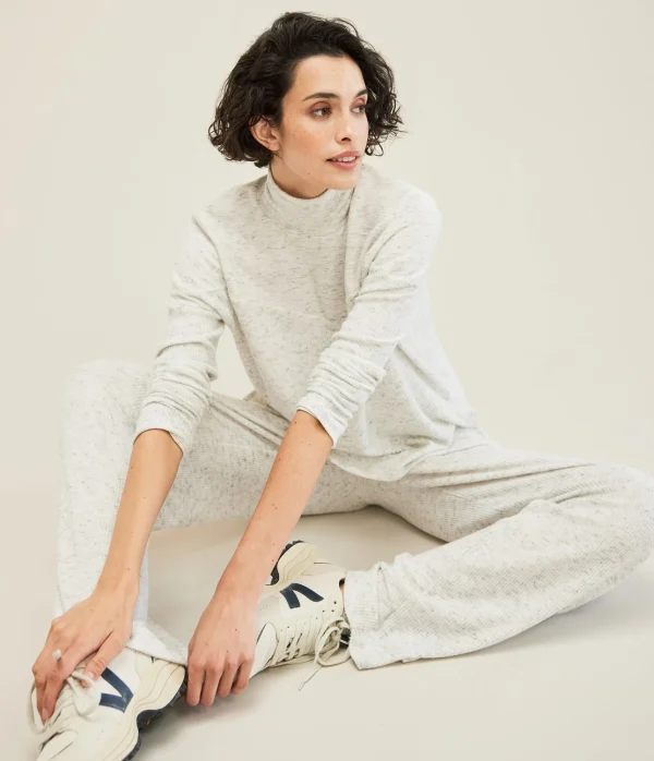 Michael Stars Bruna Mock Neck Top- Loungewear