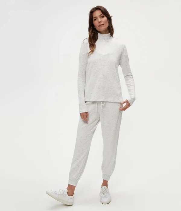 Michael Stars Bruna Mock Neck Top- Loungewear