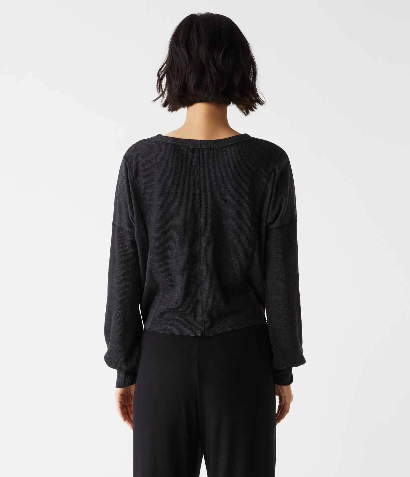 cait_mixed_fabric_tee_15.webp Michael Stars Cait Mixed Fabric Tee- T-Shirts | Loungewear