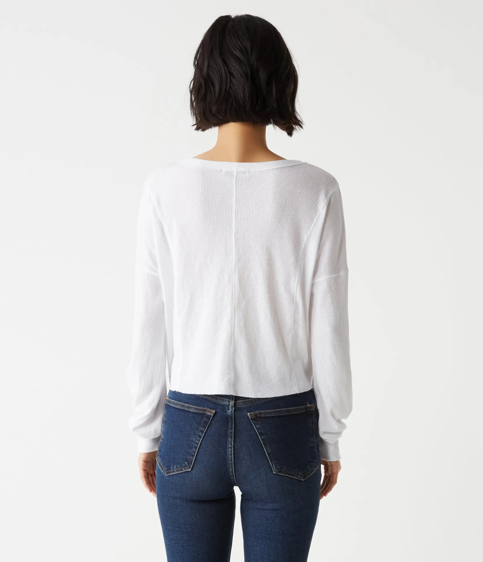 cait_mixed_fabric_tee_19.webp Michael Stars Cait Mixed Fabric Tee- T-Shirts | Loungewear