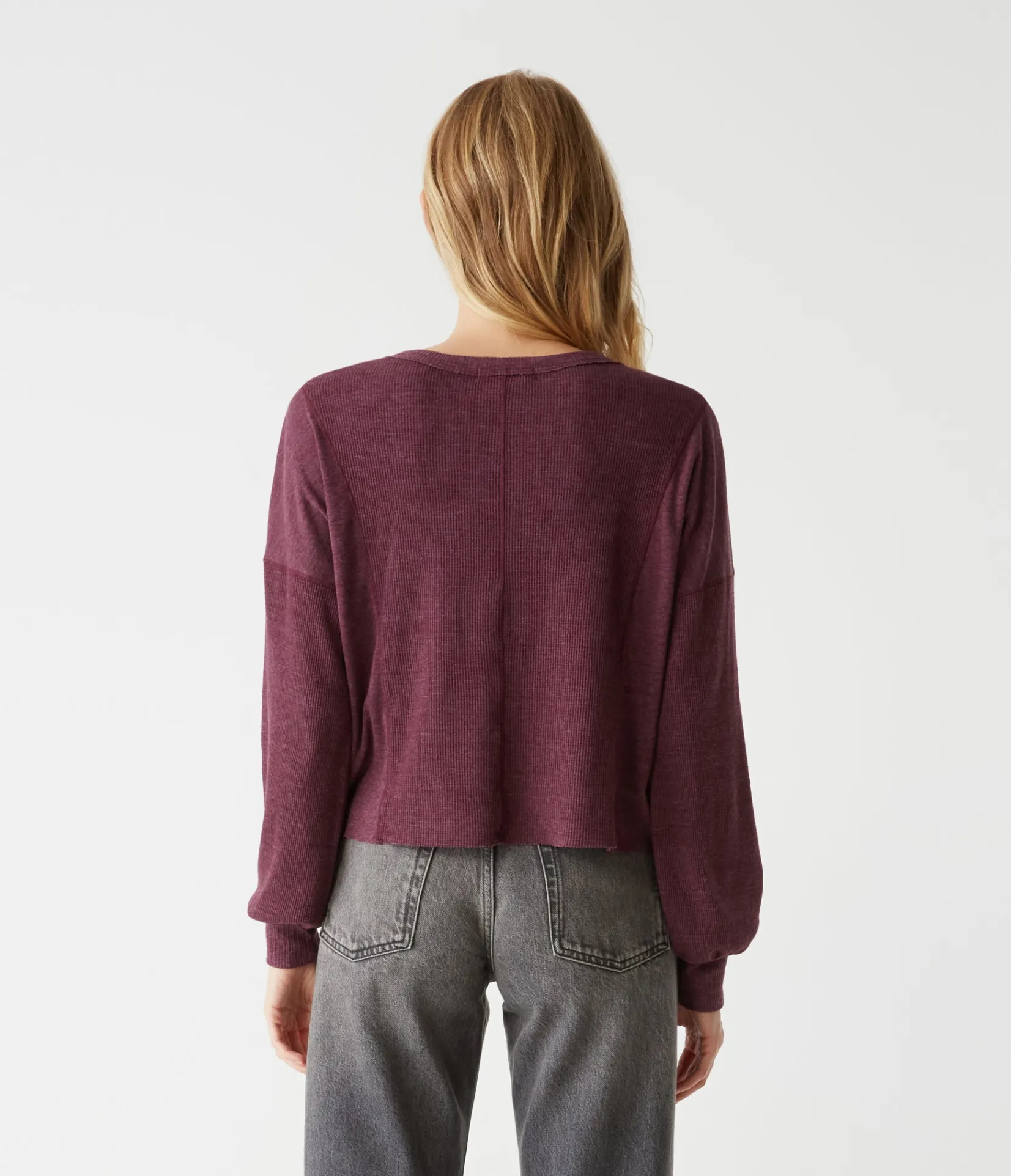 cait_mixed_fabric_tee_23.webp Michael Stars Cait Mixed Fabric Tee- T-Shirts | Loungewear