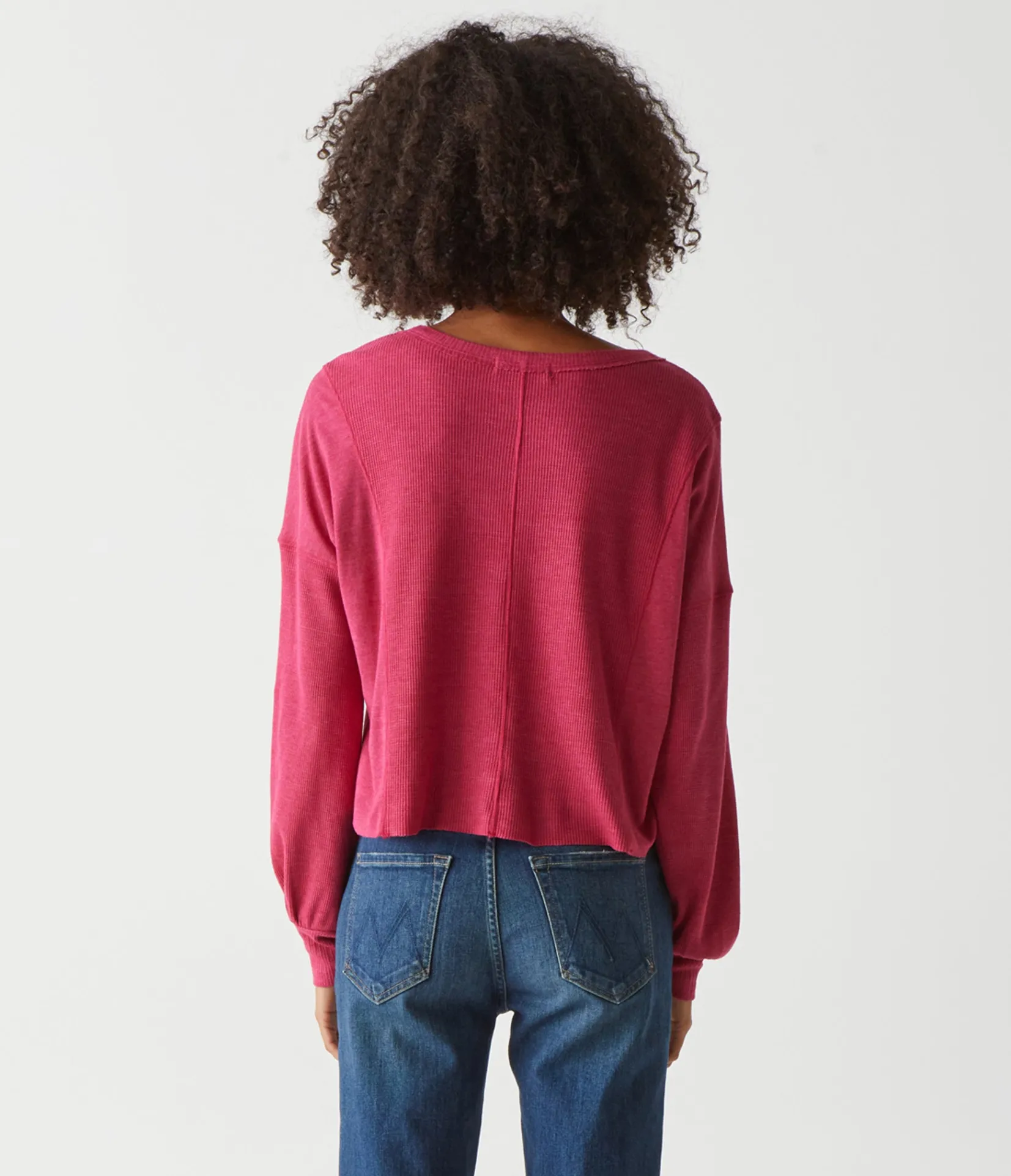 cait_mixed_fabric_tee_27.webp Michael Stars Cait Mixed Fabric Tee- T-Shirts | Loungewear