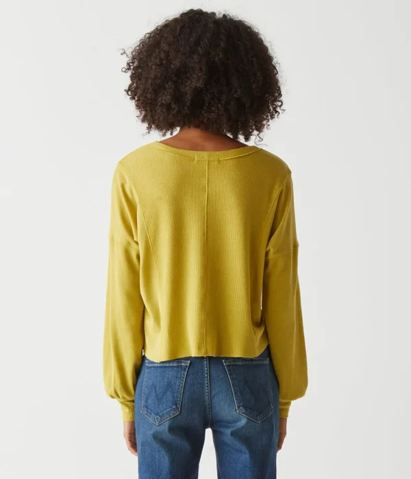 Michael Stars Cait Mixed Fabric Tee- T-Shirts | Loungewear