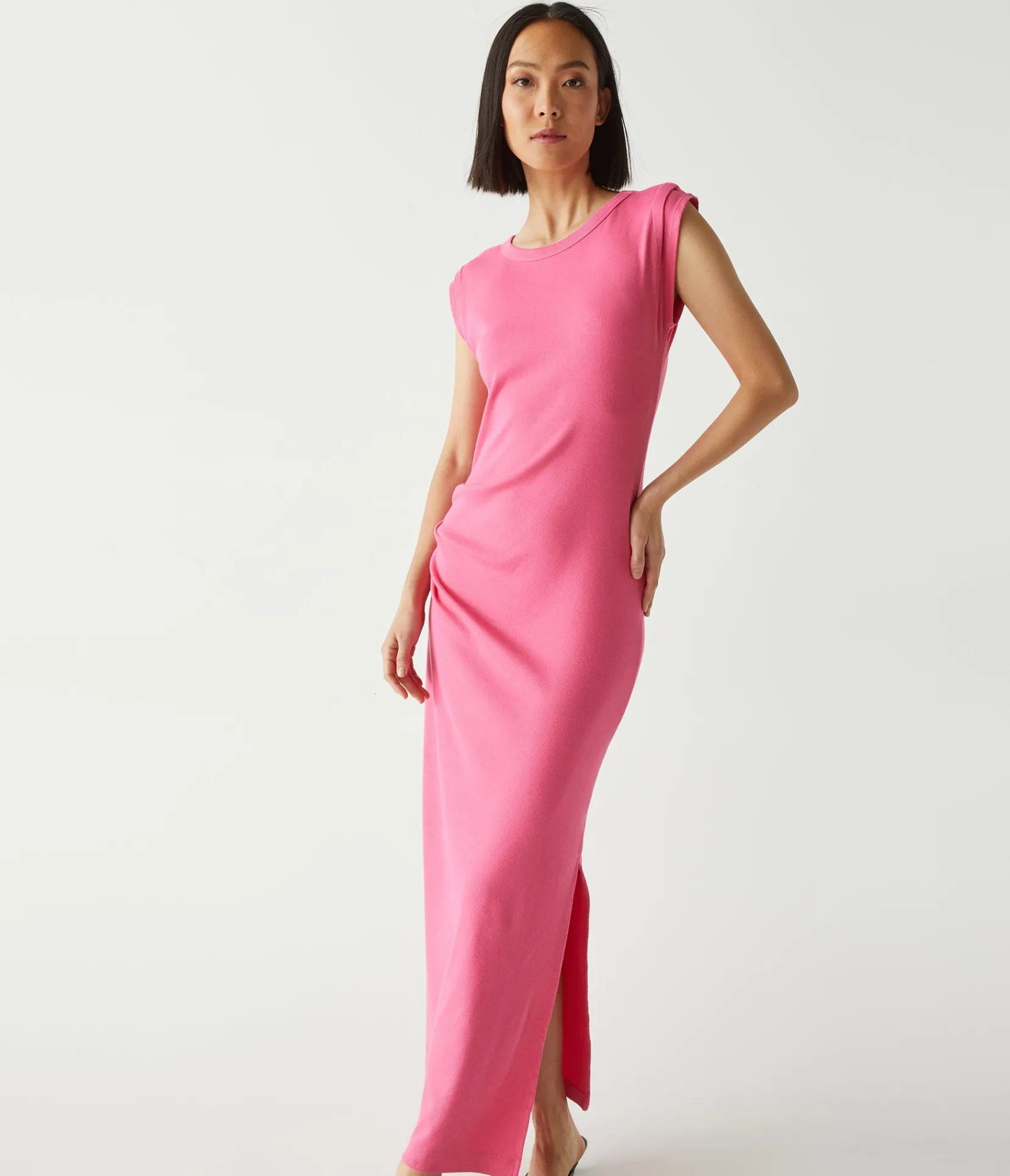 calliope_power_shoulder_maxi_dress_15.webp Michael Stars Calliope Power Shoulder Maxi Dress- Dresses | Maxi Dresses