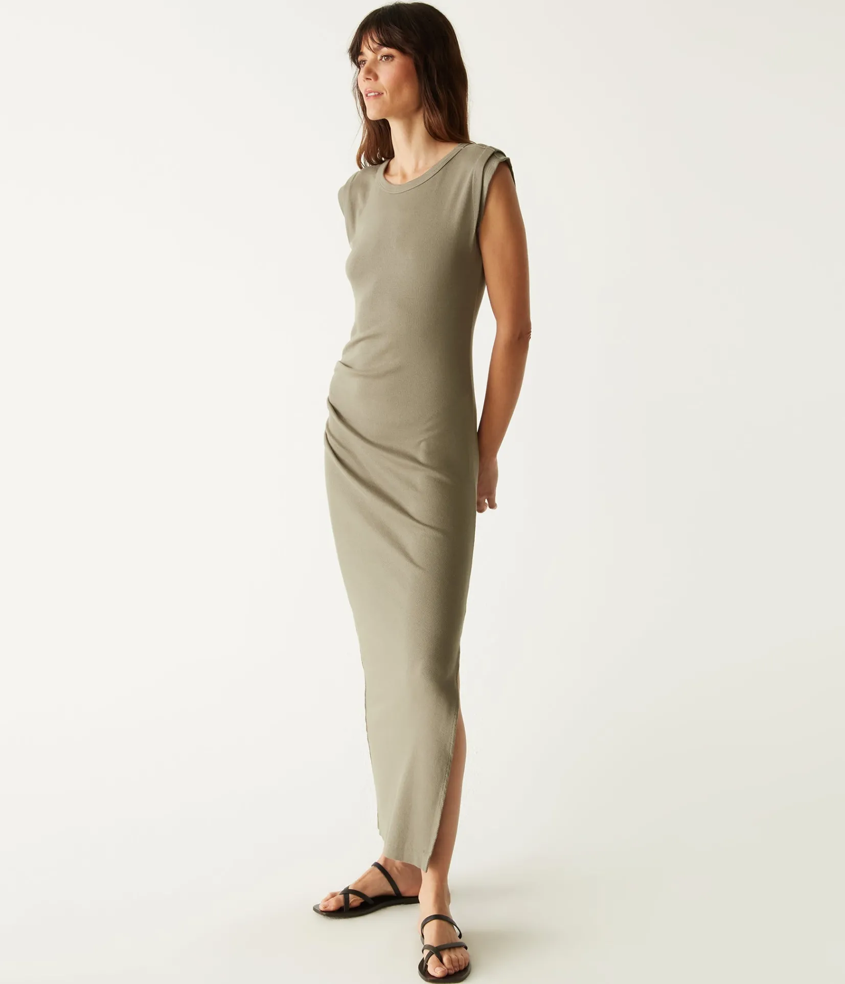 calliope_power_shoulder_maxi_dress_22.webp Michael Stars Calliope Power Shoulder Maxi Dress- Dresses | Maxi Dresses
