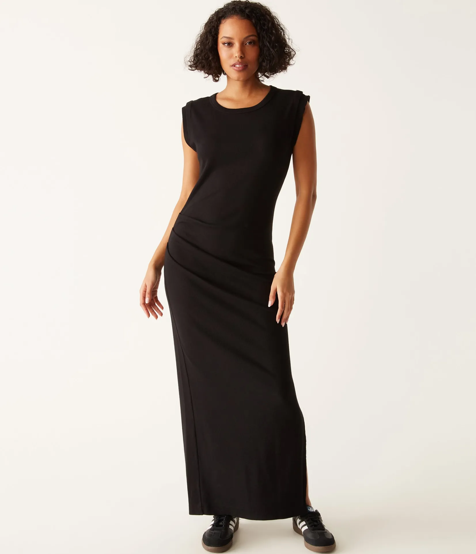 calliope_power_shoulder_maxi_dress_9.webp Michael Stars Calliope Power Shoulder Maxi Dress- Dresses | Maxi Dresses