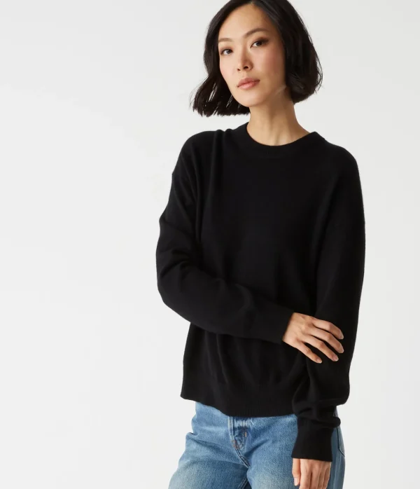Michael Stars Celeste Crew Neck Cashmere Sweater- Sweaters & Cardigans