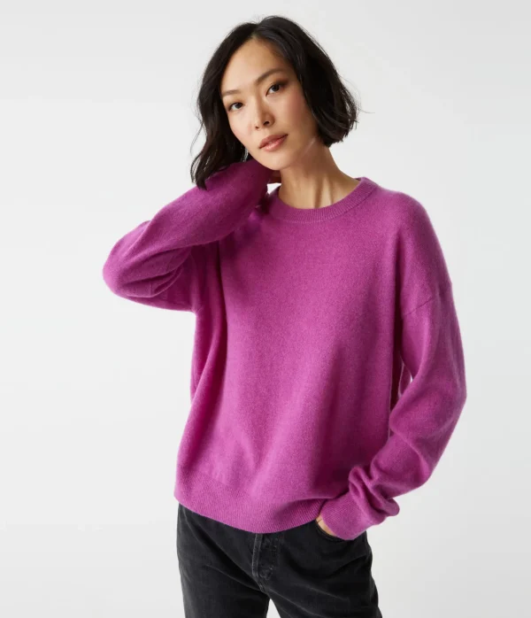 Michael Stars Celeste Crew Neck Cashmere Sweater- Sweaters & Cardigans