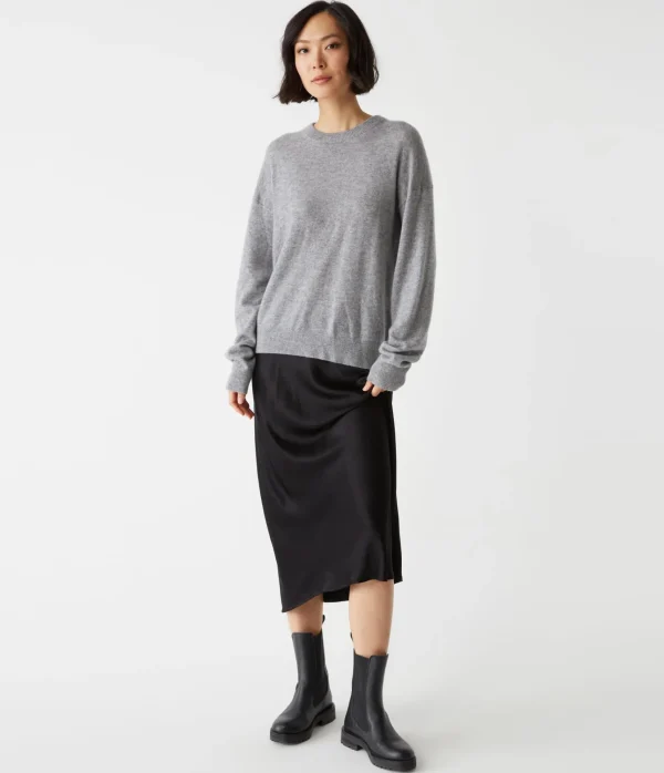 Michael Stars Celeste Crew Neck Cashmere Sweater- Sweaters & Cardigans