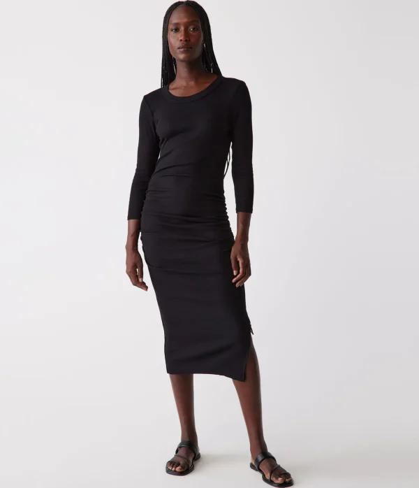 Michael Stars Christina Ribbed Midi Dress- Dresses | Midi Dresses