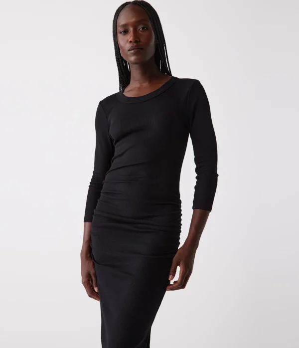 Michael Stars Christina Ribbed Midi Dress- Dresses | Midi Dresses