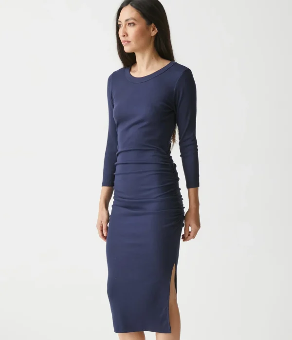 Michael Stars Christina Ribbed Midi Dress- Dresses | Midi Dresses