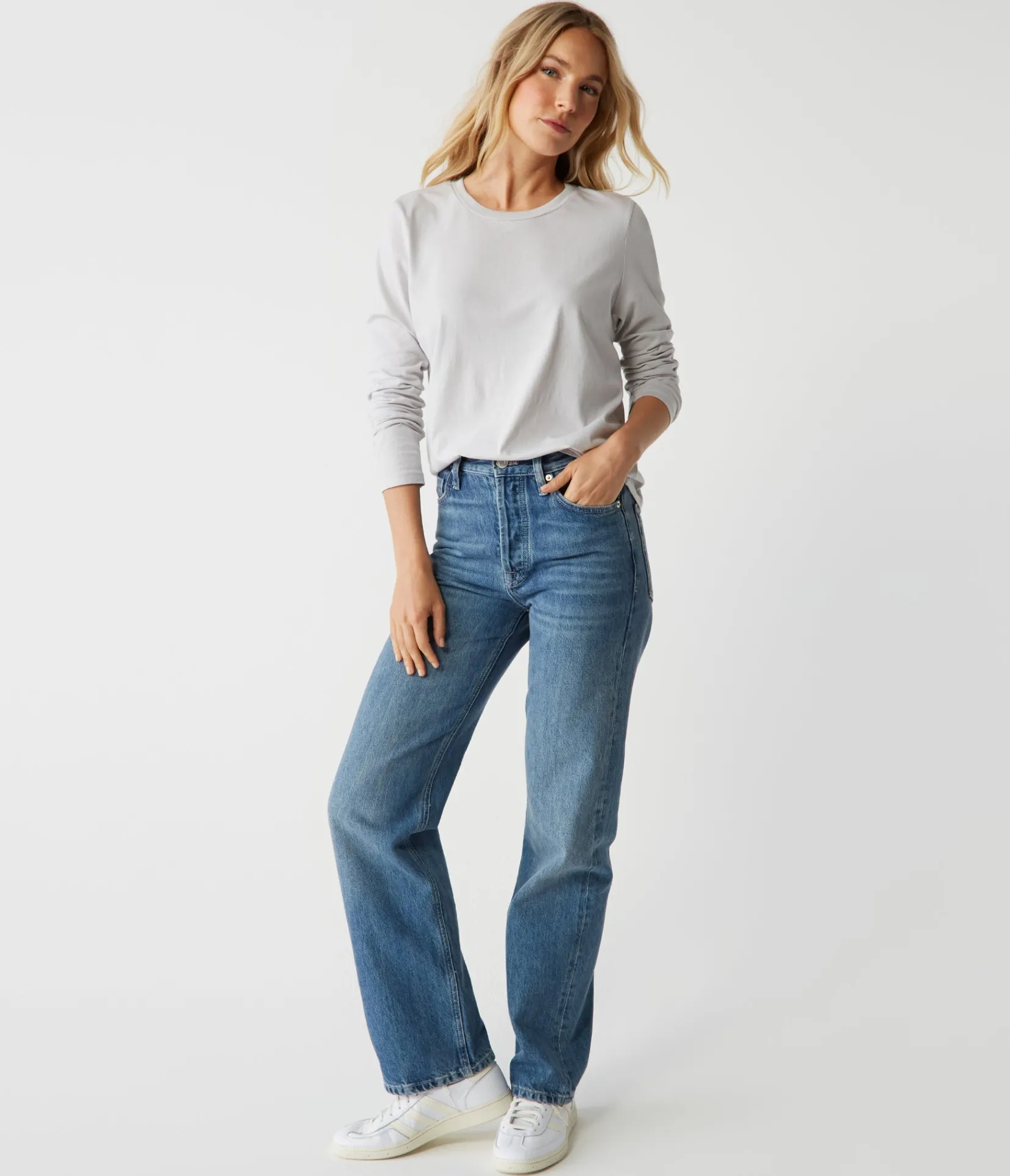clarissa_long_sleeve_tee_5.webp Michael Stars Clarissa Long Sleeve Tee- T-Shirts | Daily T-Shirts