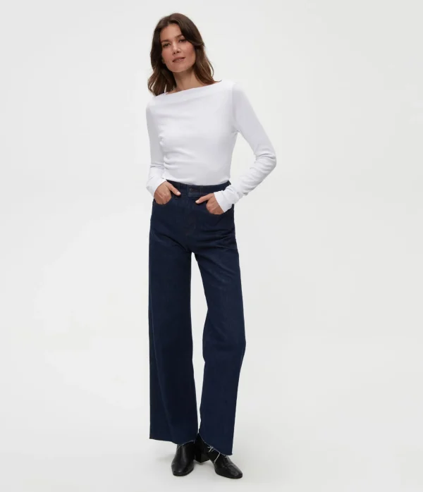 Michael Stars Clarke Ruched Tee- T-Shirts | Ultra Rib T-Shirts