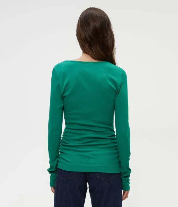 Michael Stars Clarke Ruched Tee- T-Shirts | Ultra Rib T-Shirts