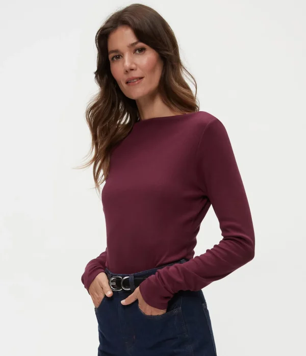 Michael Stars Clarke Ruched Tee- T-Shirts | Ultra Rib T-Shirts