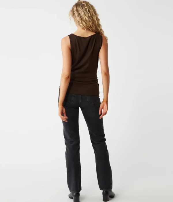 Michael Stars Coco Ruched Tank- Tank Tops | Ultra Rib T-Shirts