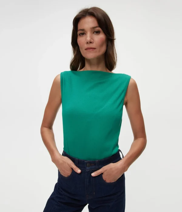 Michael Stars Coco Ruched Tank- Tank Tops | Ultra Rib T-Shirts