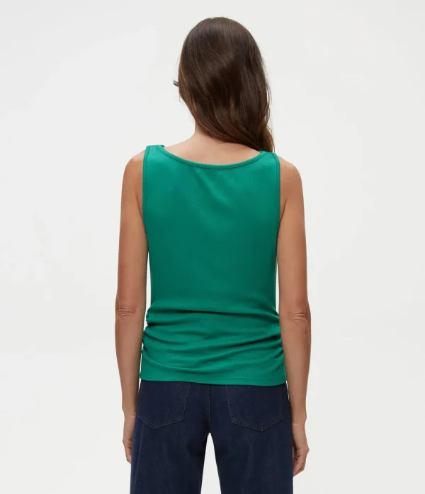 Michael Stars Coco Ruched Tank- Tank Tops | Ultra Rib T-Shirts