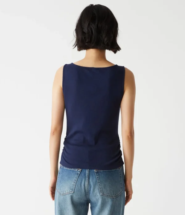 Michael Stars Coco Ruched Tank- Tank Tops | Ultra Rib T-Shirts