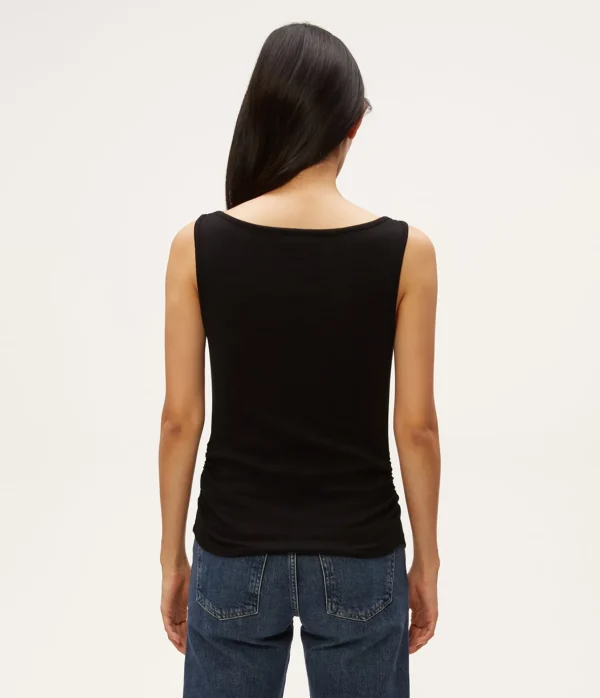 Michael Stars Coco Ruched Tank- Tank Tops | Ultra Rib T-Shirts