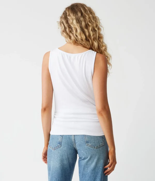 Michael Stars Coco Ruched Tank- Tank Tops | Ultra Rib T-Shirts