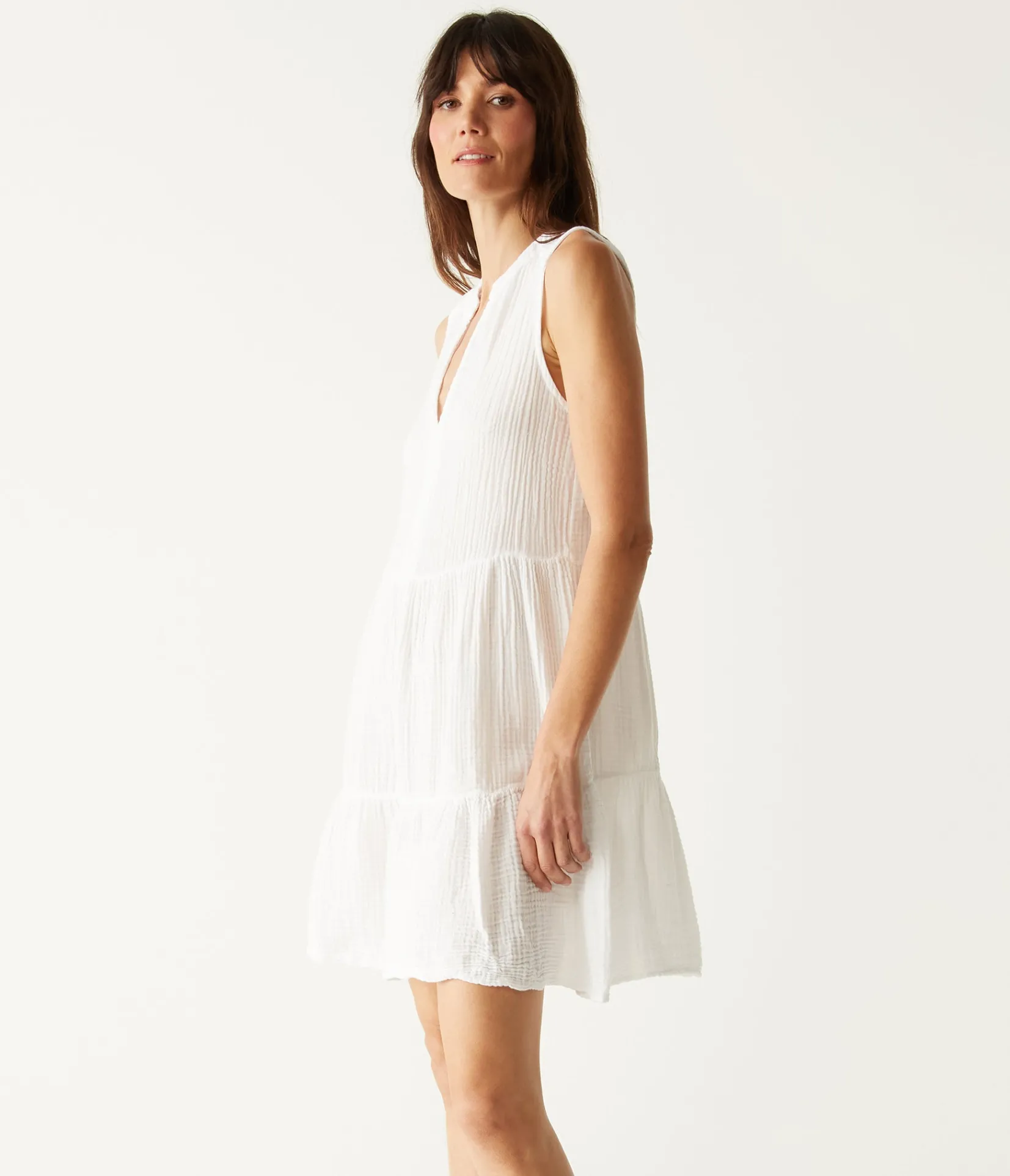daisy_gauze_dress_11.webp Michael Stars Daisy Gauze Dress- Dresses | Knee Length Dresses