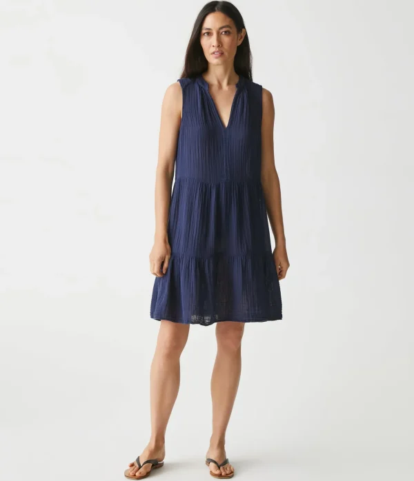 Michael Stars Daisy Gauze Dress- Dresses | Knee Length Dresses