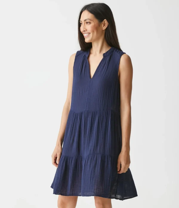 Michael Stars Daisy Gauze Dress- Dresses | Knee Length Dresses