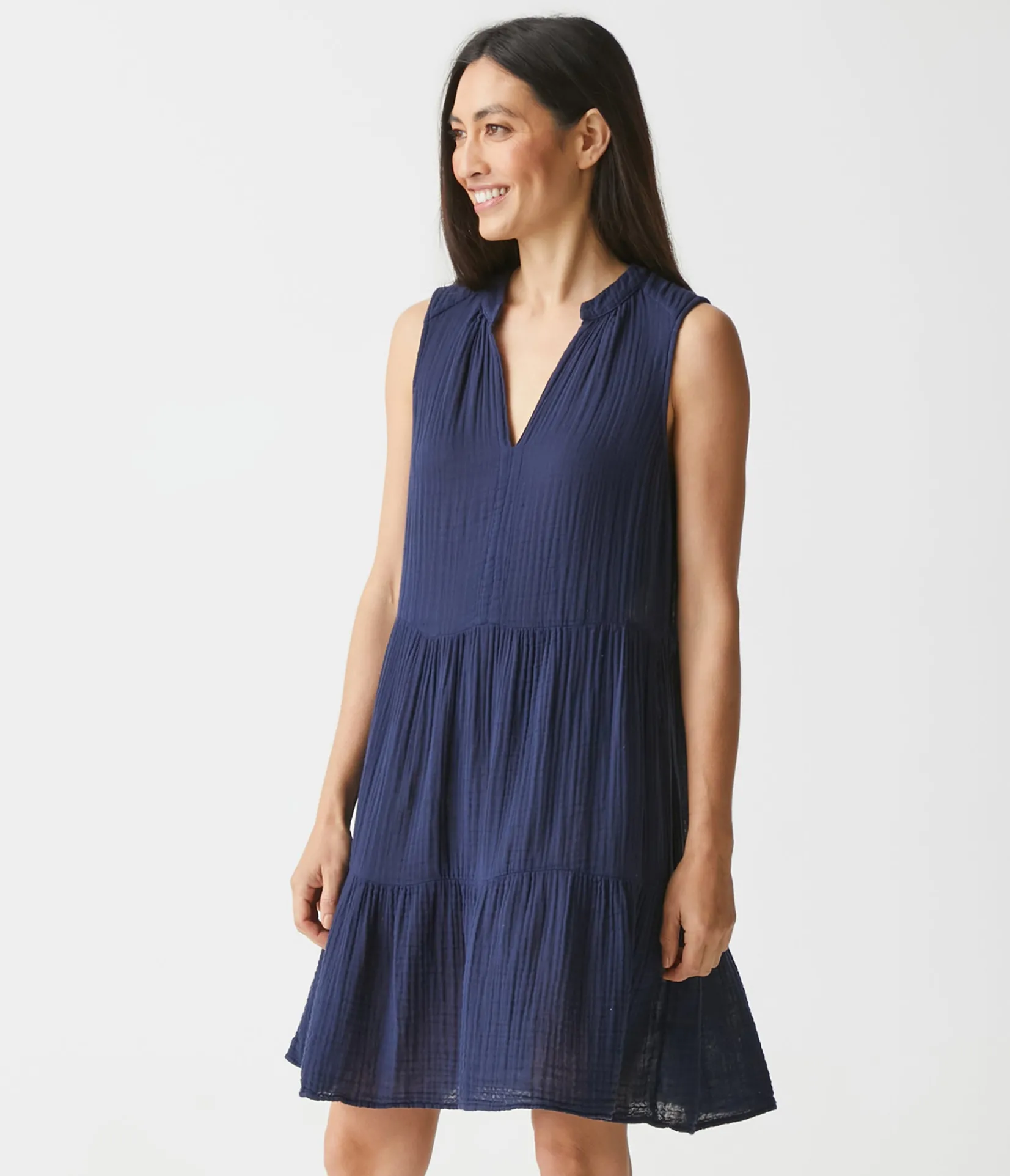 daisy_gauze_dress_15.webp Michael Stars Daisy Gauze Dress- Dresses | Knee Length Dresses