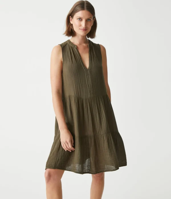Michael Stars Daisy Gauze Dress- Dresses | Knee Length Dresses