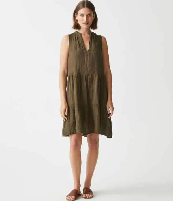 Michael Stars Daisy Gauze Dress- Dresses | Knee Length Dresses