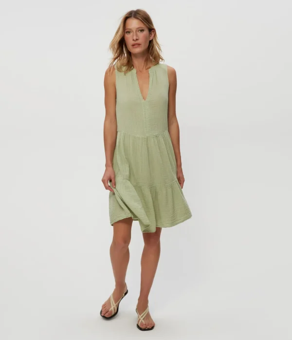 Michael Stars Daisy Gauze Dress- Dresses | Knee Length Dresses