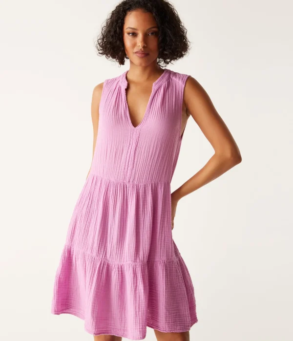 Michael Stars Daisy Gauze Dress- Dresses | Knee Length Dresses